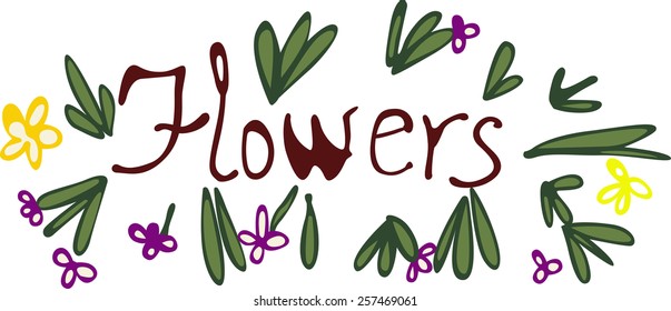 Logo for a flower shop. The design element.