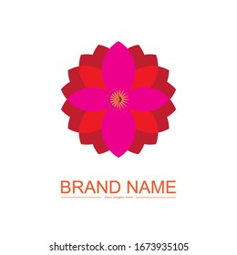 Icono de diseño de vectores de flores de logotipo 