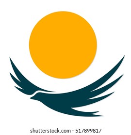 logo of flying bird. 