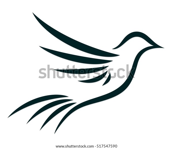 Logo Flying Bird Stock Vector (Royalty Free) 517547590