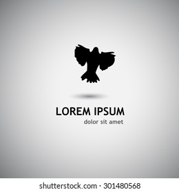 Logo flying bird. Vector