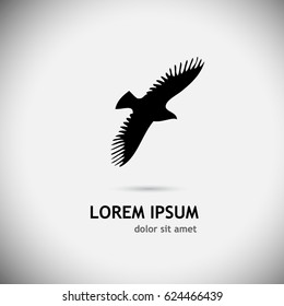 Logo flying bird. Vector