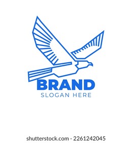 Logo flying eagle design vector