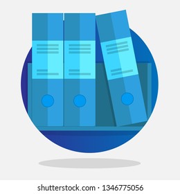 Logo folders with documents. Folders icons isolated on white background. Folders set - Vector