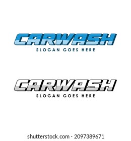 Logo font car wash on light background