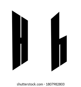 logo font H with minimal concept design