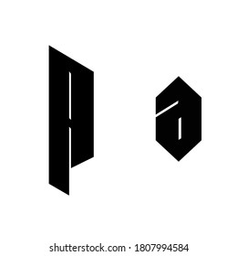 logo font A with minimal concept design