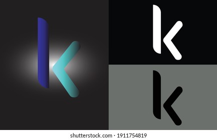 logo font typography vector graphic of letter K, Best For Your Icon Design Or Name Initial Of Letter K, good for tech web theme