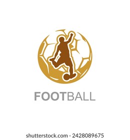 Logo Foot Ball Vector Deporte Premium Elegante Nuevo Diseño Gráfico Arte 5