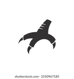 Logotipo pé ou perna pássaro ou frango design exclusivo
