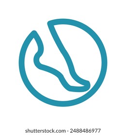 logo foot points medical line art vektor