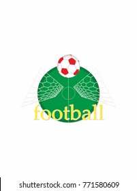 Logo football on white background
