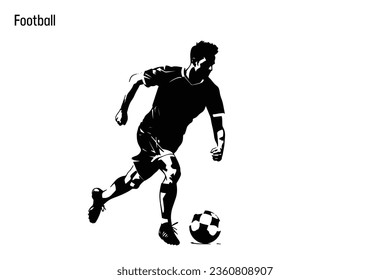 Logo Fútbol. futbolistas. futbolistas. ilustración Siluetas vectoriales, vector aislado, futbolista