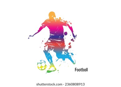 Logo Football.  vector set of football soccer players.football players.soccer soccer players vector  set of football, soccer players. silhouettes, isolated 