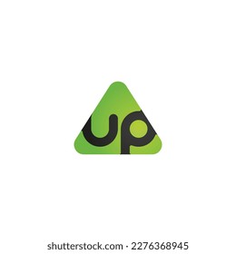 UP logo in the form of an arrow sign. Vector