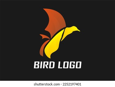 ein Logo in Form eines Paradiesvogels, das einfach und elegant aussieht