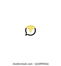 logo form buble chat (talk) and signal