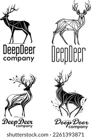 a logo in the form of a deer or elk mascot, a large horned animal is a good symbol for any company