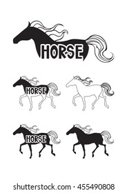 Logo in the form of a horse. 5 Set options