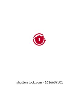 logo form a house and key (lock)
