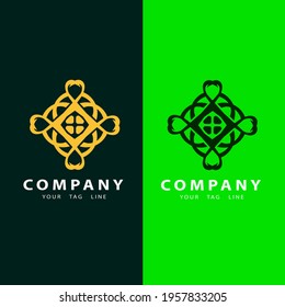 The logo in the form of Javanese batik art is shaped like a beautiful flower. With an elgan shape, it has 4 heart-shaped petals that can be used as your mission or business vision.