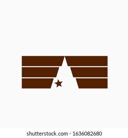 the logo in the form of the letter "A" describes a beautiful building