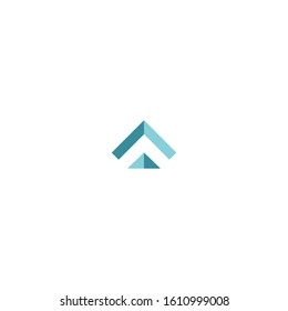 logo form letter A and arrow (up)