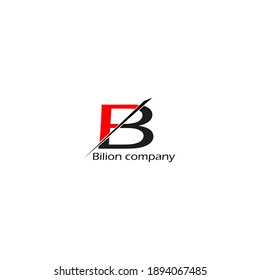 logo in the form of letter B with a line in the middle with a combination of red and black