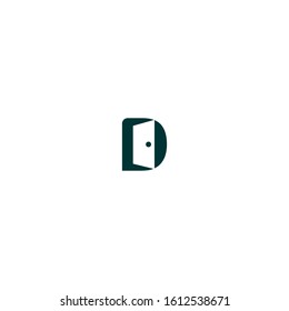 logo form letter d and door