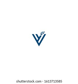 logo form letter v and data