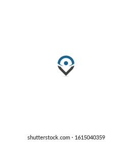 logo form letter V and point (dot)