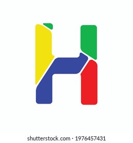 logo in the form of letters with an interesting color combination