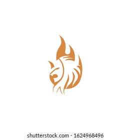 logo form lion and fire