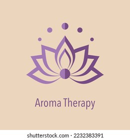 Logo in the form of a lotus. Aromatherapy.