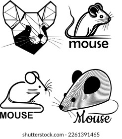 logo in the form of a mouse or rat mascot, a small rodent is a symbol of the company