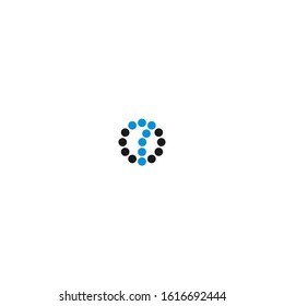 logo form number 7 and  dots