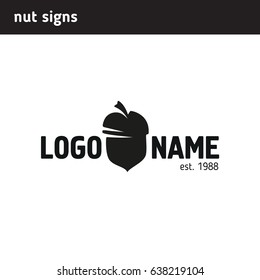 The logo in the form of a nut can be used as a letter u