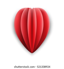 Logo in the form of red hearts. Vector.