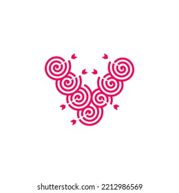 The logo is in the form of seven spirals with seven arrows seven targets.