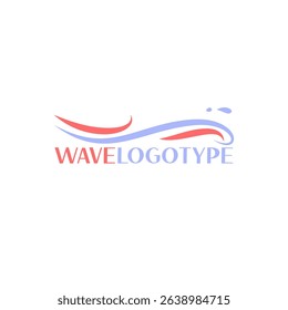 Logo in the form of a stylised wave in vector.