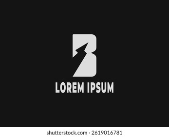 Das Logo besteht aus einer Kombination aus dem Buchstaben B und einem Blitzsymbol in einer einfachen und modernen Form.