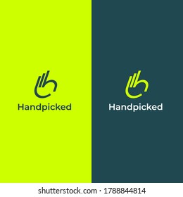 Logo formed from lines that forms the fingers and a hand with the letter H. Elegant, modern, youthful, clean, and professional. Suitable for almost all types of businesses.