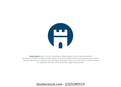 logo fort circle simple design