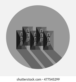 Logo four houses. Vector
