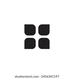 Logo four square minimalist with blank background