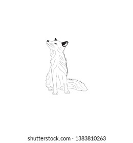 logo fox black and white icon animal