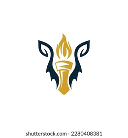 Logo for fox company with fox head