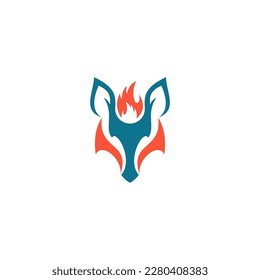 Logo for fox company with fox head