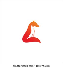 logo fox icon templet vector