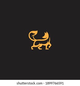 logo fox icon templet vector